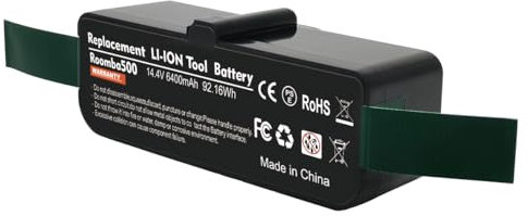 6400mAh Akku für iRobot Roomba,14.4V Ersatzakku für Roomba,6400mAh Li-Ion akku für iRobot Room-ba 500 600 700 800 Serie Ersatzakku Passt R3 irobot 581 450 700 605 621 880 785 Akku
