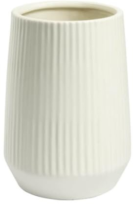 Keramik- Vase Pure Belly 18,5cm Creme Weiss. 1 Stück Moderne Schlichte Keramikvase Blumenvase weiße Vase