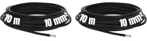 10 Meter Lapp 4520015 H07V-K 10 mm² schwarz I Verdrahtungsleitung I Aderleitung flexibel I PVC-Einzelader I Litze 10mm2 I Verdrahtung (Packung mit 2)