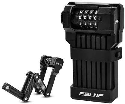 MINGPINHUIUS Premium Fahrradschloss Faltschloss mit hoher Sicherheit, 120cm Länge Zahlenschloss inklusive Halterung - Idealer Schutz für E-Bike, MTB & Rennrad Motorrad