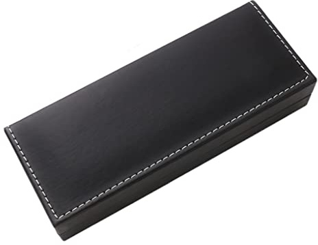 YOUNAFEN Schmuck-Kugelschreiber-Geschenk-Box mit Kissen, leer, für Sammelbox, für Business, Geburtstag, PU-Stift, Stifteetui, Organizer, Leder, hart für Stift, Schwarz