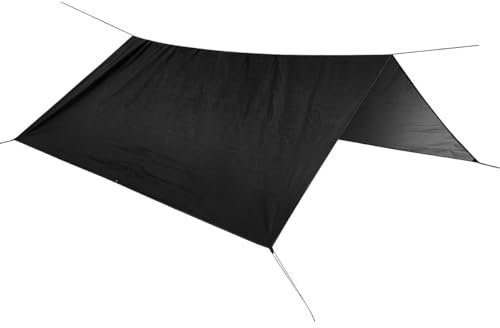 Badger Outdoor X-Thermo Tarp Black 3m x 2,8m, Zeltplane, Ultraleicht, Sonnensegel Strand, Zeltunterlage, Camping Tarp, Regenplane Wasserdicht Outdoor, Zeltplane Wasserdicht