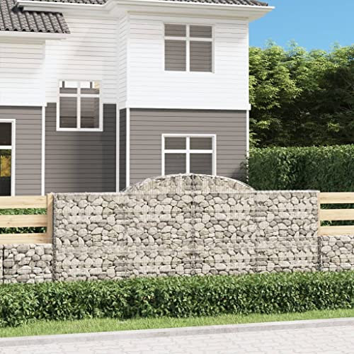 FUDUGEHMIOFWFJJ blumentopf groß 50 cm Durchmesser,kübel für olivenbäume,Gabionen mit Hochbogen 2 STK. 300x50x120/140cm Verzinktes EisenGeeignet für Garten, Terrasse, Schlafzimmer, Wohnzimmer