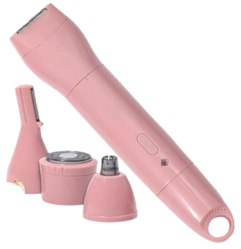 SQUADO Rasoio Elettrico 4 in 1 da Donna - Depilatore Multifunzione per Viso, Corpo, Gambe, Bikini, Ascelle e Sopracciglia - Rimozione Peli Indolore