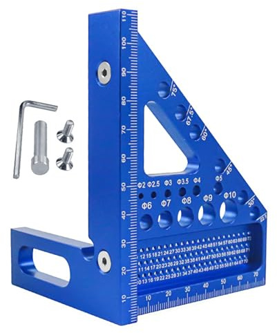 Righello Triangolare In Lega Di Alluminio - Goniometro Per La Lavorazione Del Legno, Righello Di Misurazione Multiangolo - Righello Per Marcatura Ad Alta Precisione In Lega Di Alluminio, Righell