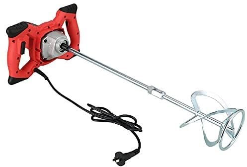 Potente miscelatore elettrico per malta e vernice (220 V/110 V 2100 W) - Agitatore per cemento a 6 velocità per intonaco, vernice, malta - Asta M14 lunghezza 60 cm - Compatibile con colla/adesivo -