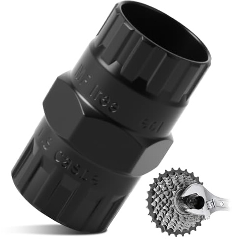 Outil 2-en-1 Démonte-Cassette Vélo, Compatible Shimano, 5-12 Vitesses, Démonte-Cassette, Retrait Frein à Roue Libre, Outil Vélo, Acier Traité Thermiquement