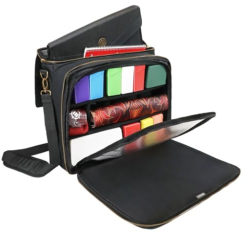 ENHANCE Bolsa de MTG Compatible con Caja de Mazo, Carpeta con Cargador Superior, Mazo de MTG Commander y Más Accesorios para Tarjetas Coleccionables de TCG - Bolsa de Viaje para Cartas Coleccionables