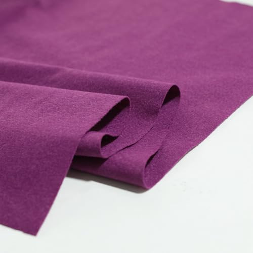 TOLKO 50cm Bastelfilz leichter Filzstoff Meterware | 1 mm dick | Filzmatte Untersetzer Dekofilz Taschenfilz zum Nähen und Basteln | 190 cm breit | Nadelfilz Filz Meterware (Violett)