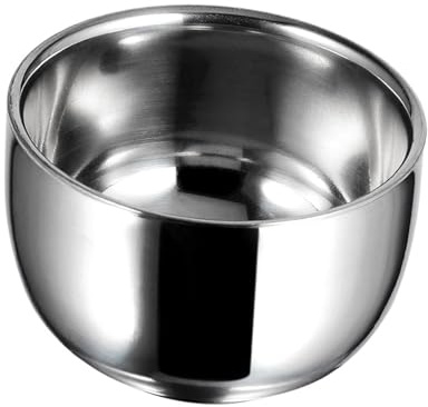 Zanthicia Bol à raser durable, tasse à raser humide, en acier inoxydable, compact, léger et facile transporter, bol savon de 5,2 cm de hauteur.