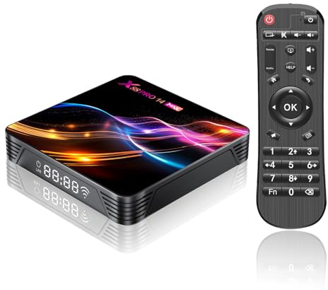 GREALT Android 14.0 TV Box, Android Box 2026 4GB RAM 32GB Quad Core 64bit Supporto 2.4G/5G Dual-Band WIFI6 4K Ultra HD BT4.0 USB 2.0 Smart Box