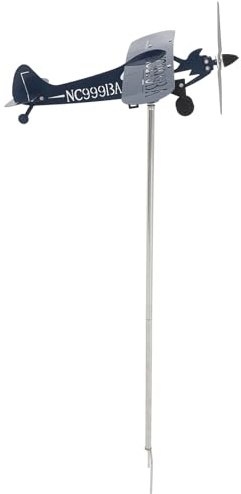 NOLITOY Banderuola Aeroplano in Ferro Montaggio su Tetto, Design Elegante e Stile Decorativo Unico, Facile Installazione per Giardino e Casa