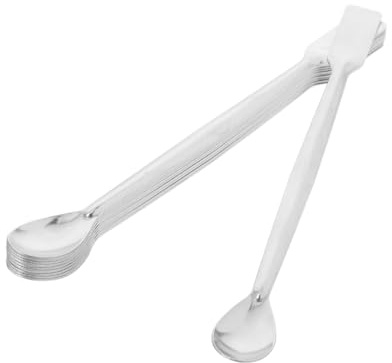 Beaupretty Set da 10 Spatole a Cucchiaio da Laboratorio in Acciaio Inossidabile 20cm Doppia Estremità per Campionamento Reagenti Polveri Misurino Micro Preciso per Uso Scientifico e Chimico