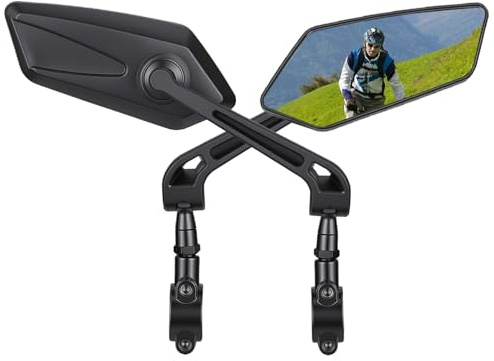 DARDVORLAG Fahrrad Rückspiegel 360°Verstellbar,2 Stück Fahrradspiegel Lenker mit Kugelgelenk,HD Rückspiegel für E-Bike MTB Rennrad Roller Motorrad,Universal Fahrrad Seitenspiegel mit Lenkerhalterung