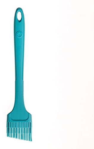 Kochblume Design Pinsel L | Premium-Silikon & BPA frei| Hitzebeständig | Spülmaschinenfest | 24cm | Farbe: türkis