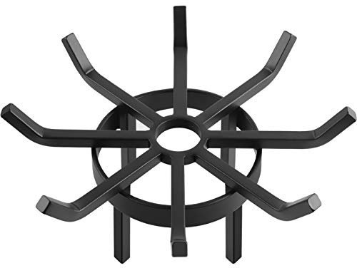 AMAGABELI GARDEN & HOME Fire Pit Grate Round 20 inch Fireplace Log Grate Solid Steel Firewood Burning Rack Holder Wrought Iron Heavy Duty Indoor Chimney Hearth Outdoor Firepit Wood Stove
