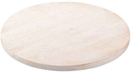 NKlaus placa de madera natural luz Ø12cm posavasos decoración de la mesa platillo de madera real 10452