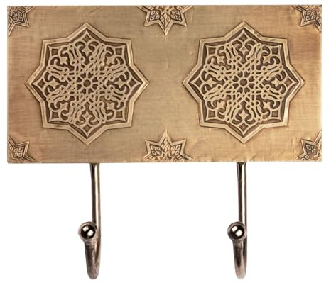 Orientalischer Kleiderhaken Adil modern aus Metall in Silber 18 cm