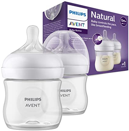 Philips Avent SCY900/02 Natural Bottle with Responsive Dummy 125 ml Pack of 2