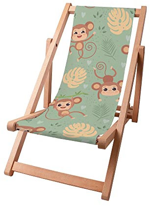 DreamRoots Kinder Liegestuhl Outdoor, Klappbarer Gartenstuhl für Draußen, Faltbarer Campingstuhl mit Waschbarem Bezug aus 100% Polyester bis zu 130 kg