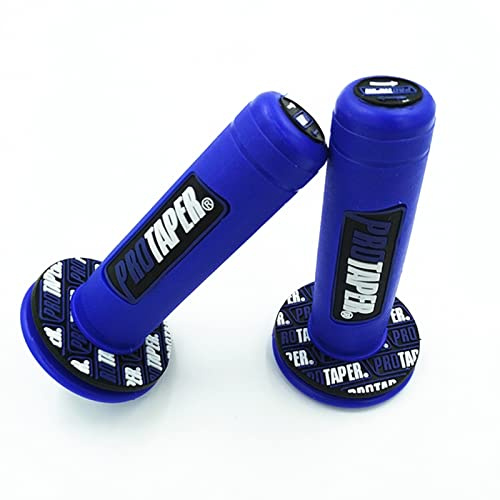 Coppia di manopole per moto Pro Taper Racing Dirt Pit Bike in gomma per manubrio morbido del freno, blu, 11,7 x 6 cm