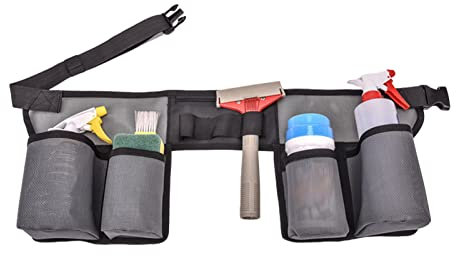 Bexdug 5 Pcs Taille Werkzeuggürtel, Gürteltasche für Gartengeräte, Gartenwerkzeuggürtel mit Taschen, Caddy für Reinigungsprodukte, Verstellbarer Hüftgurt für Männer und Frauen