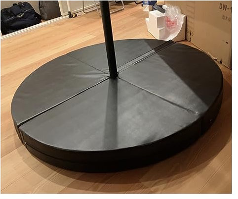Pole Matte Schwarz Stangen-Crash-Matte Runden, Stangenmatte Federung tragbar Fitness Pole Dance Sicherheitsmatte, 3cm/5cm/10cm dick Gymnastik Übung Yoga-Fitness-Tanzmatte ( Color : 150cm/5ft/59in , Si
