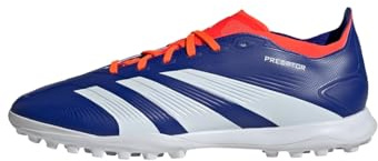 adidas Unisex Predator League Football Boots Turf, Lucid Blue/Cloud White/Solar Red, 40 2/3 EU