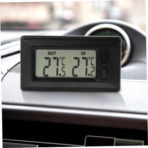 Thermomètre de voiture, jauge de température numérique avec écran LCD, intérieur de la voiture et thermomètre à air extérieur pour les voitures camion UV (avec câble 1,5 m)