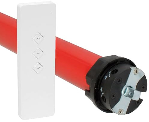 superrollo Motor de persiana Rm30MMB (SW60, 30 Nm), incluye mando a distancia, motor tubular con mando a distancia, hasta 10 m² de superficie de persiana (persiana máx. 60 kg), juego completo para eje