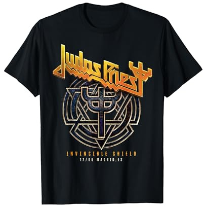 Judas Priest Invincible Shield Tour 2024 Madrid T-Shirt, Homme, Noir, L