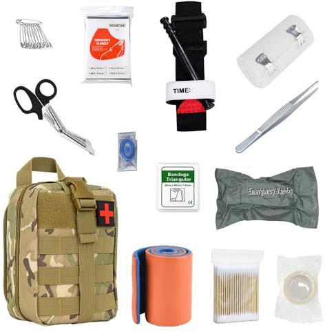 Notfall Trauma Erste Hilfe Set,Medizinische Taktische Tasche, Survival Erste Hilfe Set,Trauma Kit,Erste Hilfe Tasche,Tactical Survival Bag für Outdoor, Camping, Jagd, Wandern, Zuhause