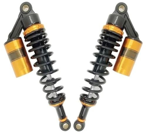 COUSOPO Motorrad Federdämpfung 340 Mm 7 Mm Feder Motorrad-Stoßdämpfer Hinten Für CB400 99–11 VTEC 92–98 Für SF XJR400 Dirt Bike Gokart Quad Moto Schwarz Stoßdämpfer Federbeine