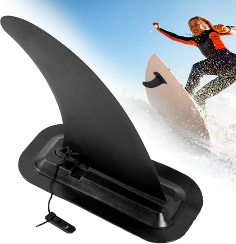 Riisoyu Sup Finne, Abziehbare Universal Surfboard Finne mit 2 Zubehör 9 Zoll Abnehmbare Center Fin Sicher Verstärkt Surfboard Flossen für Stand Up Paddle Board Longboard Surfboard