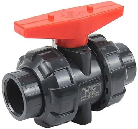 PLLJIAXUAMCLNL Inner Dia20mm 25mm 32mm 40mm 50mm PVC Ball Valve/Union Valves, PVC Water Pipe Connector Plumbing Hose Fittings Slip Shut Valve (Inner 50mm (DN40))