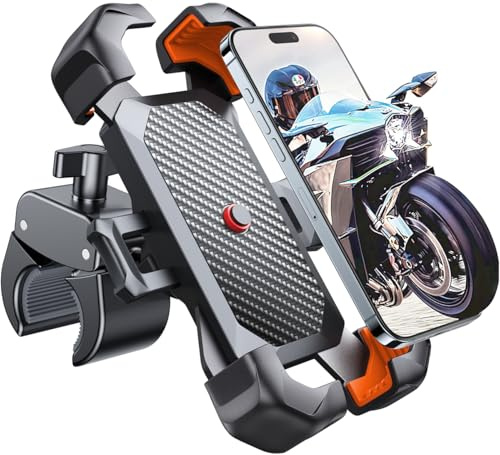 JOYROOM Handyhalterung Fahrrad [1s Auto-Sperre] Motorrad Bike Phone Holder | Handyhalterung Motorrad für iPhone 17, 100mph Militär Anti-Shake, 5s Install, Universal Lenker Holder für Alle 4,7-7 Handys