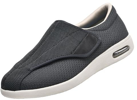 CVFOMBN Extra Ancho Sandalias de rehabilitación,Zapatos Estilo Deportivo para Diabéticas,Pies Anchos,Hallux e Hinchados,Interior Espacioso,Grey▁43