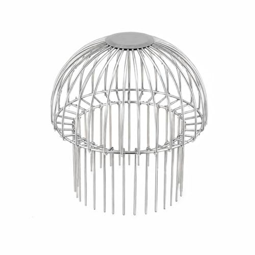 Protezione per grondaia in acciaio inossidabile, filtri per tubi di scarico copertura protettiva, filtro a rete che blocca fango, detriti e foglie (160 mm)