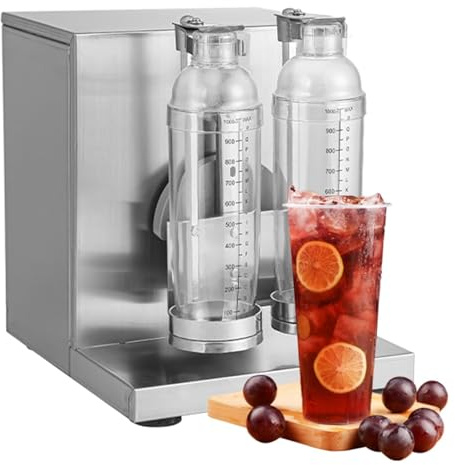 Máquina automática for batir té con leche, coctelera eléctrica de doble marco for zumos, café, leche, vino y cócteles.