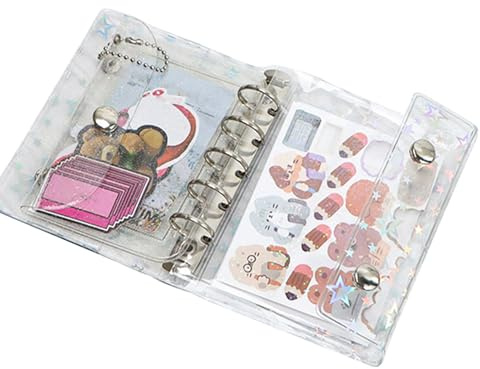 Binder Transparent - Couverture De Motifs Étoile En PVC, Élégante Protection, Dossier Multiusage, Organisateur De Page Compact | Projets Scolaires, Dépôt Familial, Collections De
