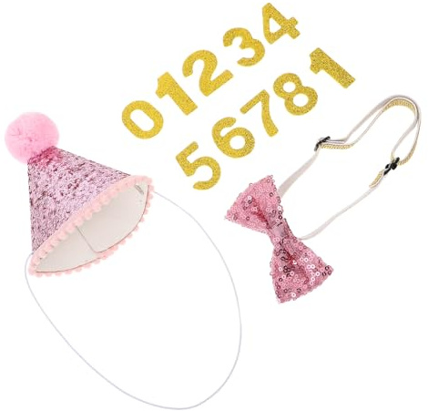 DOITOOL Geburtshut Für Hunde Und Katzen Festhut Für Kleine Haustiere Wiederverwendbares Geburtstags-Accessoire-Set Geeignet Für Welpen Und Kätzchen