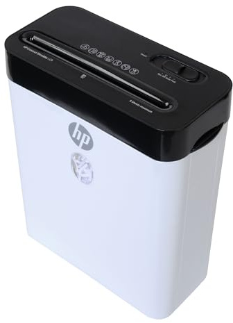 HP LC8 8-Sheet 3.2-Gallon Basket 68DB Crosscut Shredder White, 0.6 HP Motor, 3.2-Gallon Basket - 91011B