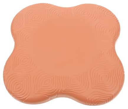 Veemoon Rutschfestes Yoga Kniepolster aus Pu Mittlere Dicke Knieschonende Fitness Unterlage für Yoga Pilates und Bodenübungen Orange