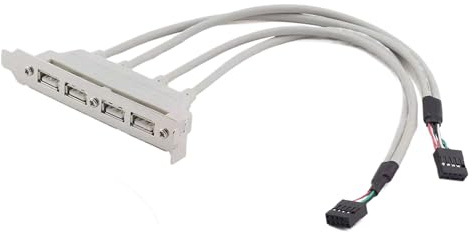 USB 2.0 Extension Cable, 4 Port Motherboard Panel Extender, 30 cm High Speed Interface Cable with 480Mbps Transfer, USB Connector with Stable Signal, Computer Accessory for Desktop and Server