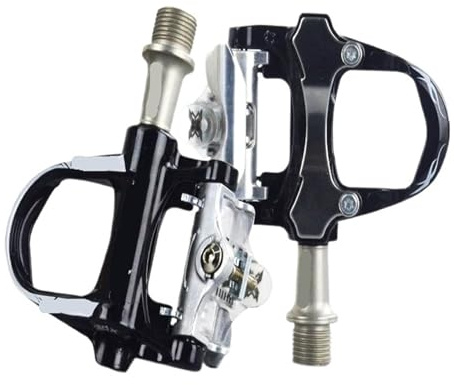 EYJOUTXGG XRF07MC snabbfrigörande pedal för 235 g magnesiumlegering väg cykel med 2 par klossar kompatibla med självlåsande pedal (svart)