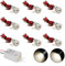 kpslucerna Mini focos LED empotrables de techo, 9 unidades, 12 V, 1 W, la lámpara empotrable, IP65, luz de techo integrada, luz plateada para cocina, escalera, armario, pasillo (30° blanco frío)
