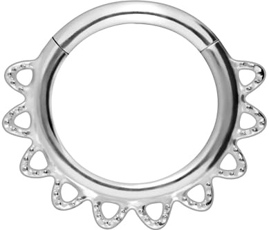 PIERCINGLINE Piercing segmenté en acier chirurgical | Cônes | Piercing pour septum, tragus, hélix, Acier chirurgical 316L