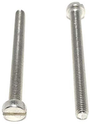 M3-.50 x 35 Stainless Steel Slotted Cheese Head Machine Screw DIN84 A2 M3x35 (25 Pieces)