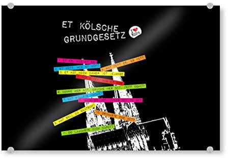artboxONE Acrylglasbild 60x40 cm Städte/Köln ET KÖLSCHE GRUNDGESETZ - Bild Köln Köln Kölner Dom