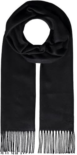 FRAAS Cashmink Schal 30 x 180 cm - Weicher als Kaschmir - Made in Germany - Schal einfarbig für Damen und Herren - Perfekt für Herbst und Winter Schwarz
